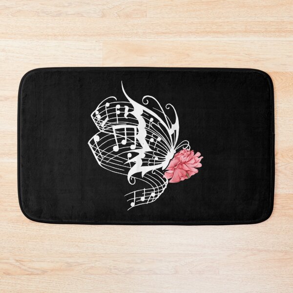 Item preview, Musical Sheet Music Butterfly Wings With Watercolor Pink Peony Flower Design designed and sold by playrify.
