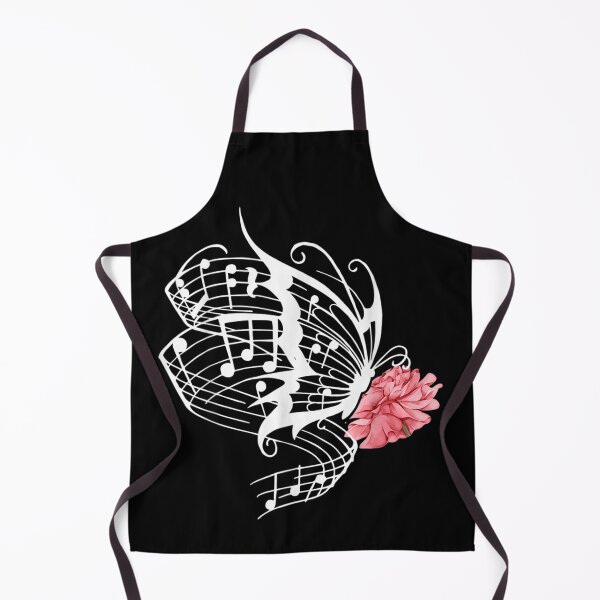 Item preview, Musical Sheet Music Butterfly Wings With Watercolor Pink Peony Flower Design designed and sold by playrify.