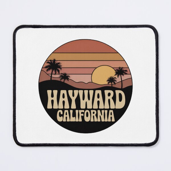 Item preview, Hayward California: Retro Sunset Palm Hills Badge designed and sold by CircinusStore.