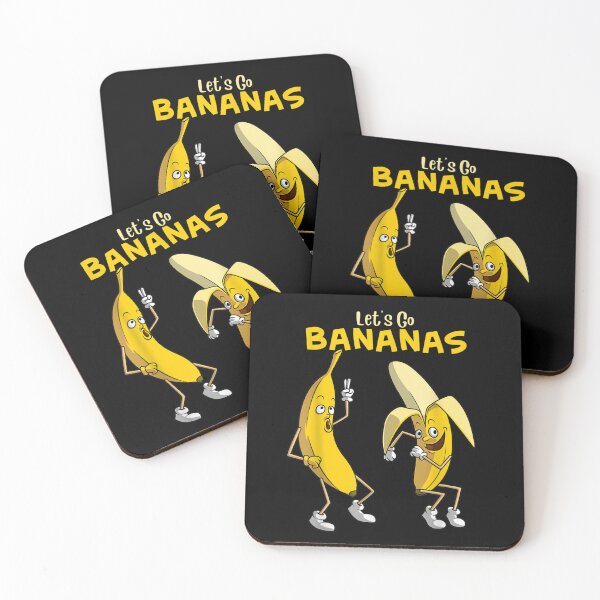 Item preview, Let's Go Bananas Funny Dancing Fruit Cartoon Characters Yellow Food Humor designed and sold by playrify.