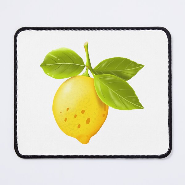 Item preview, Vibrant Fresh Lemon with Green Leaves Illustration designed and sold by poonzapoon.