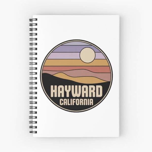 Item preview, Hayward California: Retro Layered Sunset Landscape Badge designed and sold by CircinusStore.
