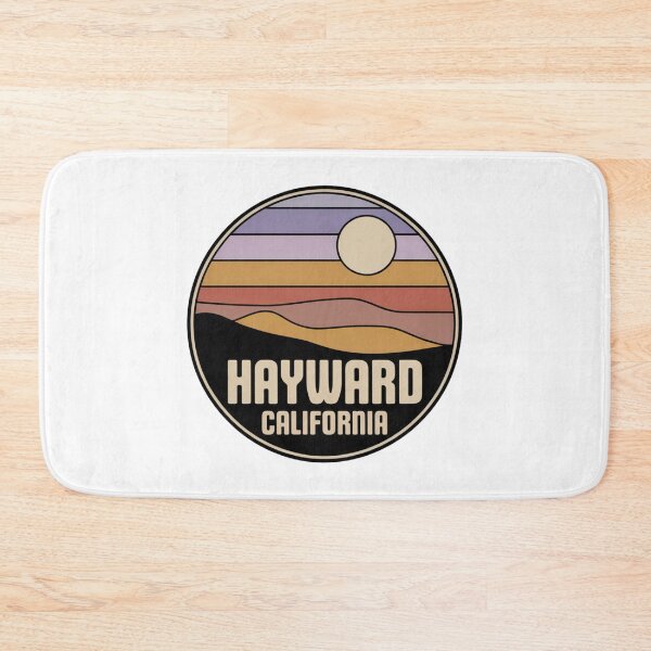 Item preview, Hayward California: Retro Layered Sunset Landscape Badge designed and sold by CircinusStore.
