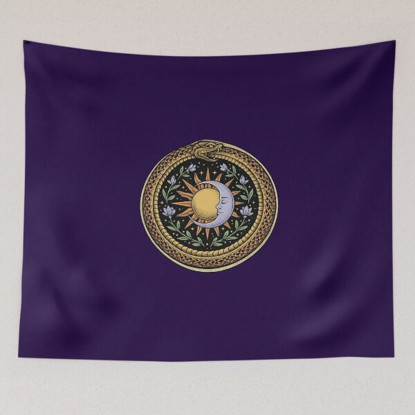 Item preview, Ouroboros Snake Sun Moon Celestial Circle designed and sold by VibeMax.