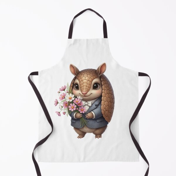 Item preview, Dapper Armadillo with Pink Cosmos designed and sold by Teeny Quities.