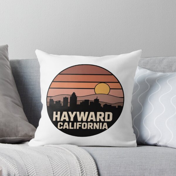 Item preview, Hayward California: Retro Sunset Skyline Hills Badge designed and sold by CircinusStore.