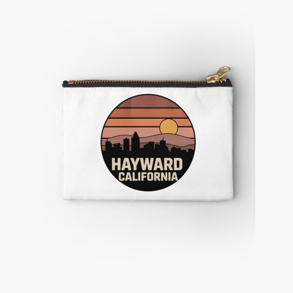 Item preview, Hayward California: Retro Sunset Skyline Hills Badge designed and sold by CircinusStore.