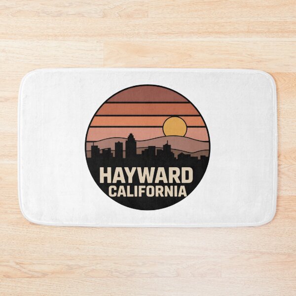 Item preview, Hayward California: Retro Sunset Skyline Hills Badge designed and sold by CircinusStore.