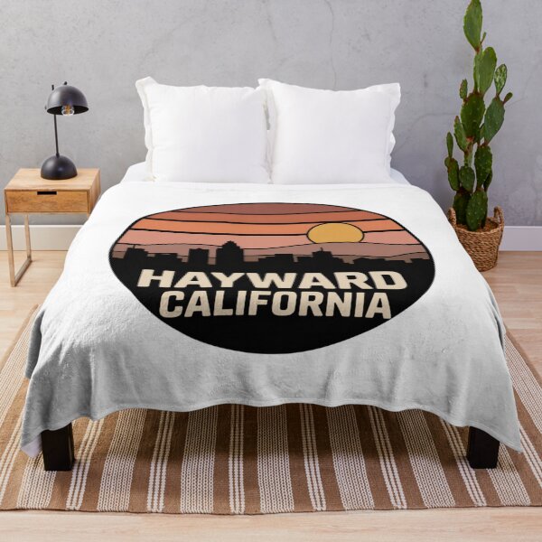 Item preview, Hayward California: Retro Sunset Skyline Hills Badge designed and sold by CircinusStore.