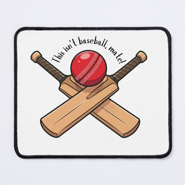 Item preview, Funny Cricket Quote with Bats and Ball designed and sold by LoudVictory.