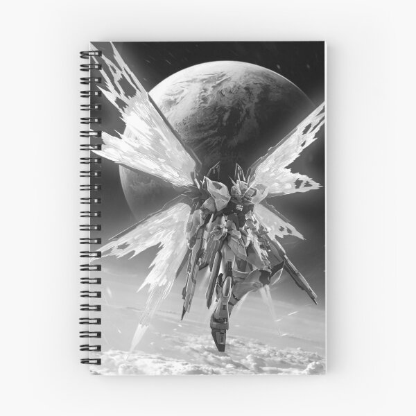 Item preview, Strike Freedom Gundam Seed Destiny earth space colony digital art black white designed and sold by sabartgunpla.