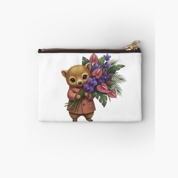 Item preview, Baby Anteater with Purple Orchids designed and sold by Teeny Quities.