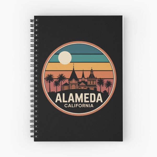 Item preview, Alameda California: Retro Victorian Sunset Badge designed and sold by CircinusStore.