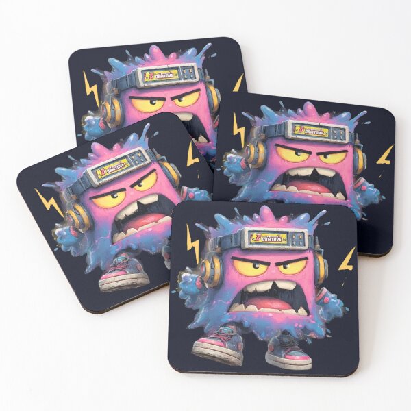 Artikelvorschau, Rage Beat Monster – Street Sound Maskottchen-Aufkleber entworfen und verkauft von MYTHIC PEEL STICKERS.