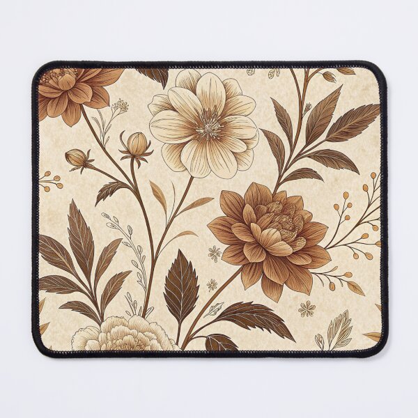 Item preview, Classic Vintage Floral Beige Pattern designed and sold by Print culturee.