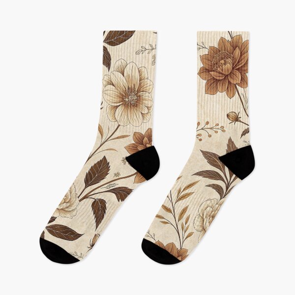 Item preview, Classic Vintage Floral Beige Pattern designed and sold by Print culturee.