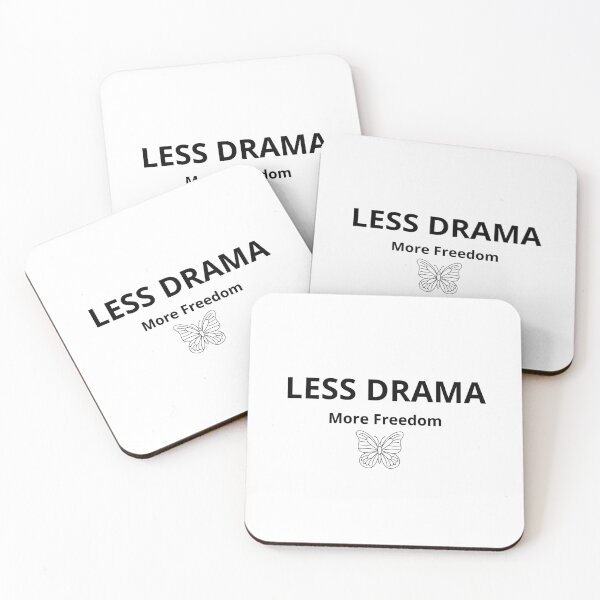 Item preview, Less Drama More Freedom - Minimalist Inspirational Quote designed and sold by FreshLineArts.