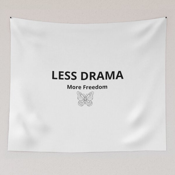 Item preview, Less Drama More Freedom - Minimalist Inspirational Quote designed and sold by FreshLineArts.