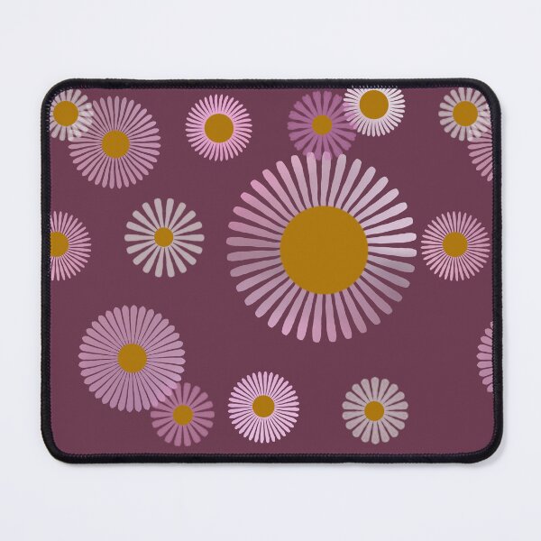 Item preview, Pink Purple Daisies on Dark Mauve designed and sold by JaygiesDesign.