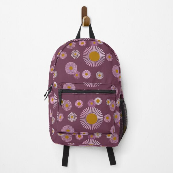 Item preview, Pink Purple Daisies on Dark Mauve designed and sold by JaygiesDesign.