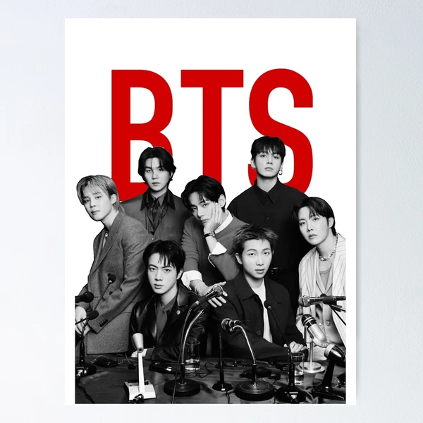 BTS Press Conference Red Logo