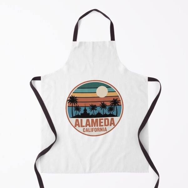 Item preview, Alameda California: Retro Sunset Landmark Badge designed and sold by CircinusStore.