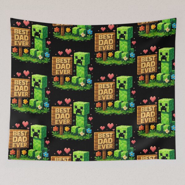 Item preview, Best Dad Ever Dadcraft Gaming Birthday Pixel Party designed and sold by b3ida-zl.