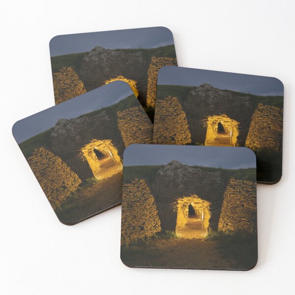Item preview, The Stoney Littleton Long Barrow at night  designed and sold by StoneBothering.