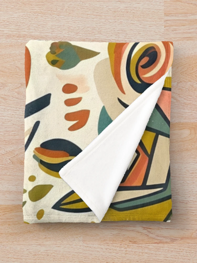 Thumbnail 3 of 6, Throw Blanket, Abstract Roses designed and sold by GraphicsClub.