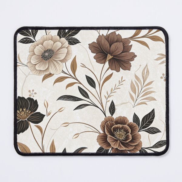 Item preview, Elegant Brown & Black Floral Pattern designed and sold by Print culturee.
