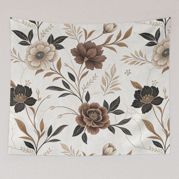 Item preview, Elegant Brown & Black Floral Pattern designed and sold by Print culturee.