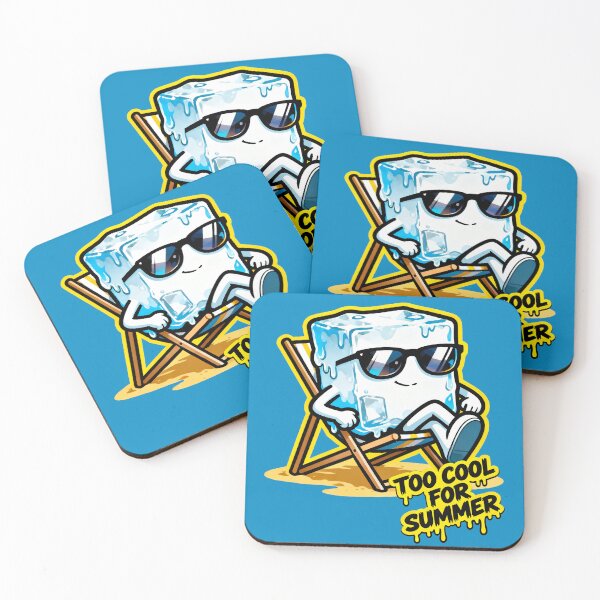 Item preview, Too Cool For Summer T-Shirt – Funny Ice Cube Graphic Tee, Chill Summer Streetwear, Cartoon Beach Vibes Shirt designed and sold by Maximilianos.