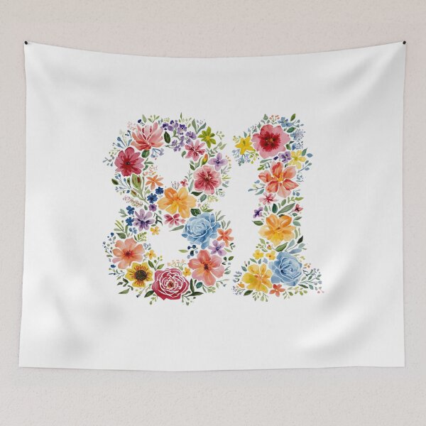Item preview, 81st birthday flowers  watercolor. designed and sold by uunaa.