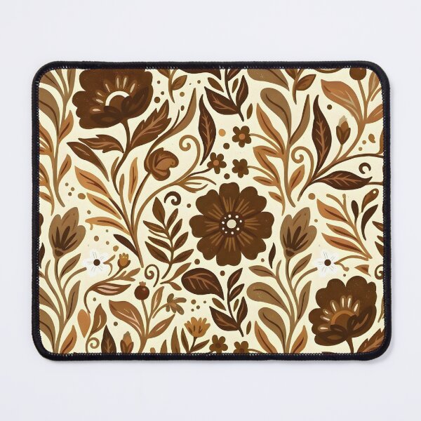 Item preview, Brown and White Flower Pattern  designed and sold by GraphicsClub.