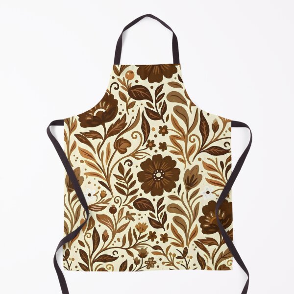Item preview, Brown and White Flower Pattern designed and sold by GraphicsClub.