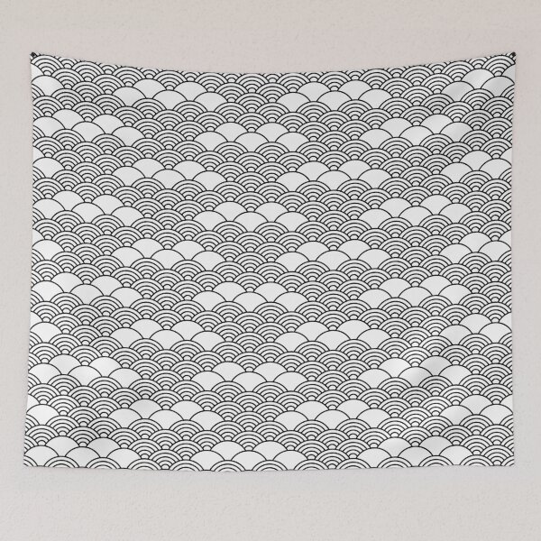 Item preview, Black and white japanese pattern designed and sold by AnnaHolyph.