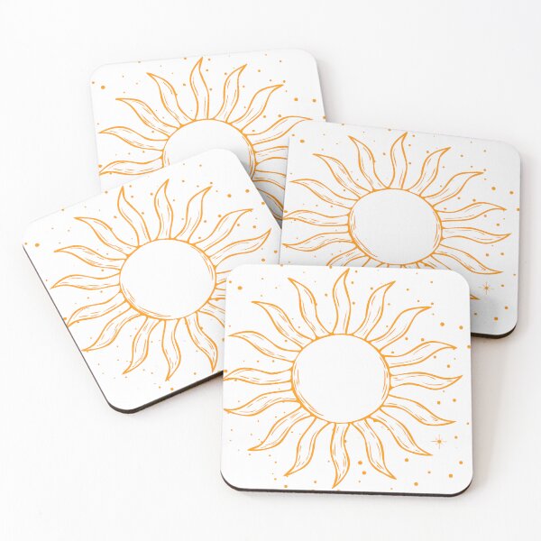 Item preview, Boho Orange Sun – Minimalist Celestial Aesthetic Design designed and sold by lunadesignsmoon.