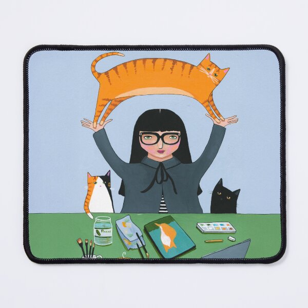 Item preview, Working From Home With Cats designed and sold by KilkennyCat Art.