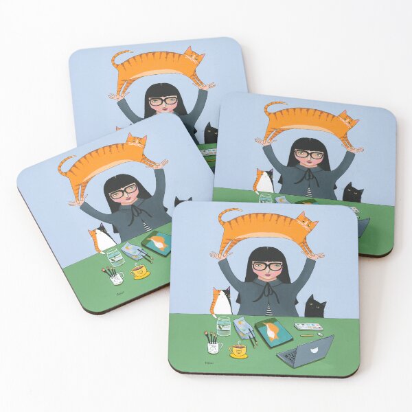 Item preview, Working From Home With Cats designed and sold by KilkennyCat Art.