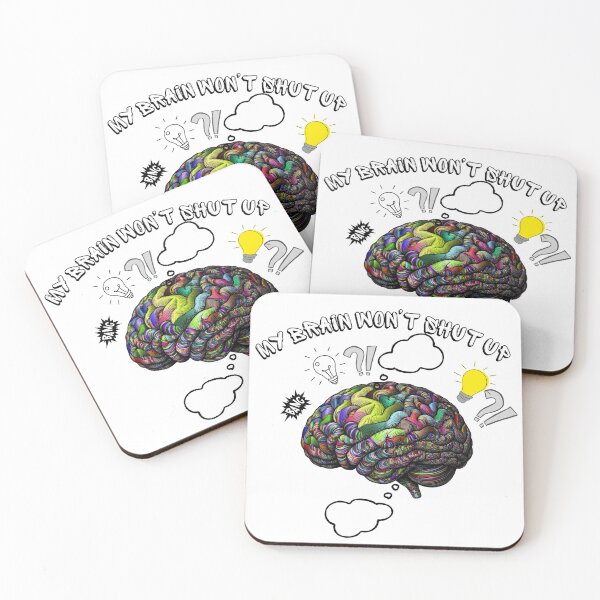 Item preview, My Brain Won’t Shut Up - Funny Overthinking Anxiety Meme designed and sold by khaoulaassila.