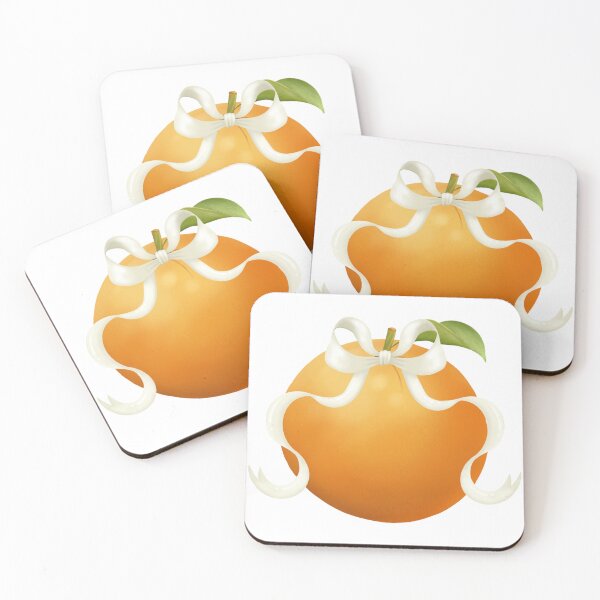 Item preview, Cute Orange with White Ribbon - Aesthetic Minimalist Fruit Art designed and sold by poonzapoon.