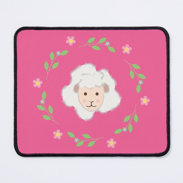 Item preview, Pink version of Cute sheep with floral wreath designed and sold by studiodrchicken.