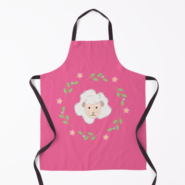 Item preview, Pink version of Cute sheep with floral wreath designed and sold by studiodrchicken.