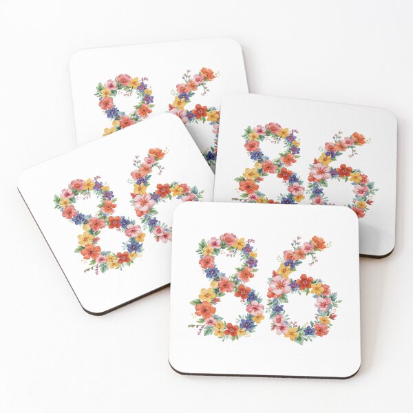 Item preview, 86th birthday flowers  watercolor. designed and sold by uunaa.