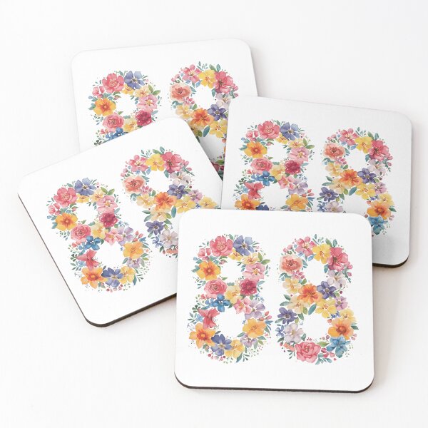Item preview, 88th birthday flowers  watercolor. designed and sold by uunaa.