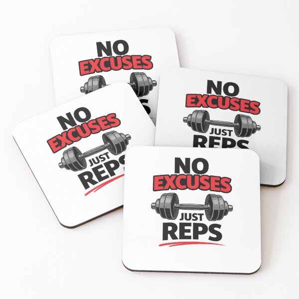 Item preview, No Excuses Just Reps Gym Motivation designed and sold by the-dovlat.