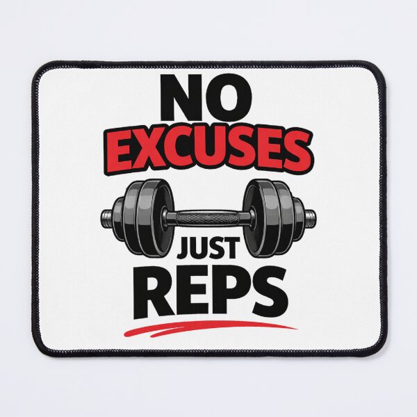 Item preview, No Excuses Just Reps Gym Motivation designed and sold by the-dovlat.