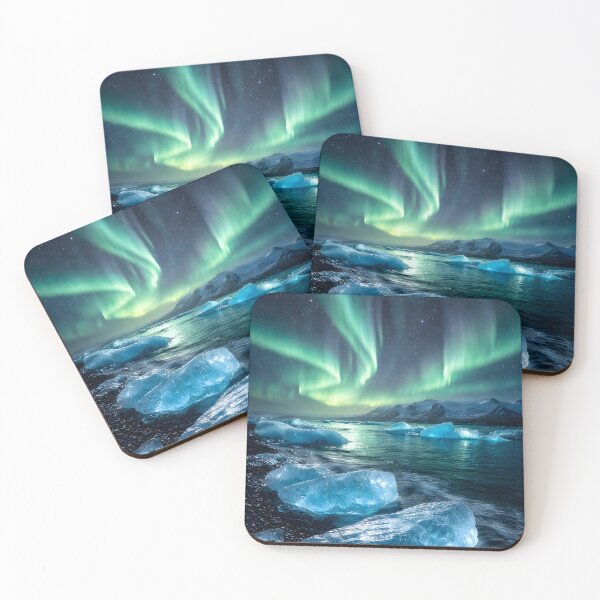 Item preview, Northern Lights Over Icy Shore designed and sold by Yomere.