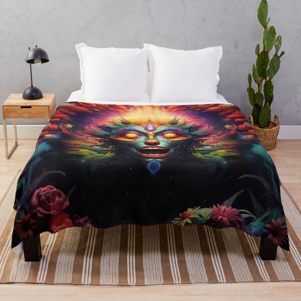 Item preview, Psychedelic Demon Face – Neon Surreal Dark Fantasy Artwork designed and sold by Dominik1994.