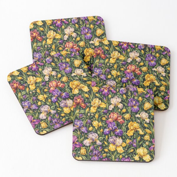 Item preview, Patrón Iris Amarillo Violeta designed and sold by Velvet Botanica Atelier.